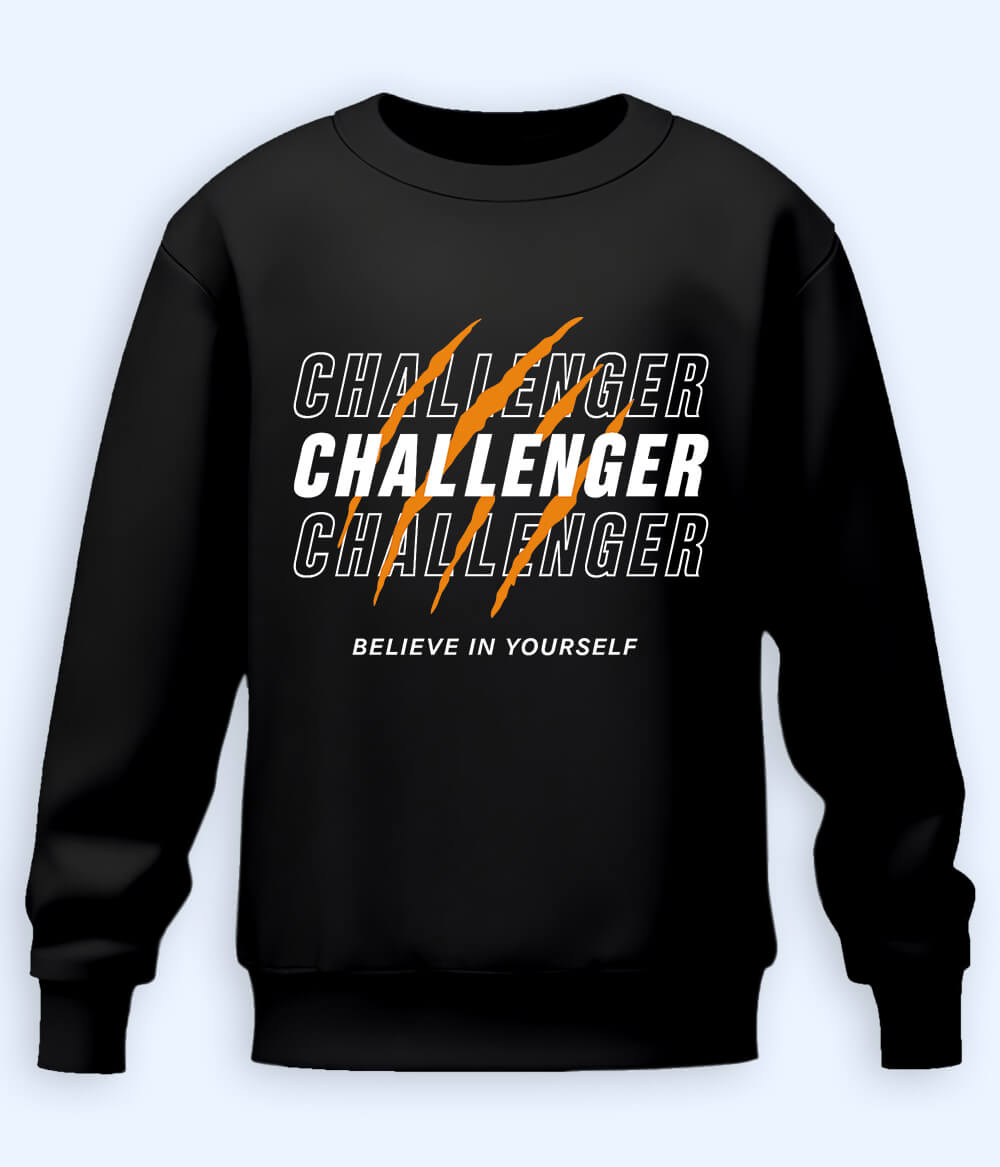 Black Challenge Accepted Sweatshirt (Unisex)