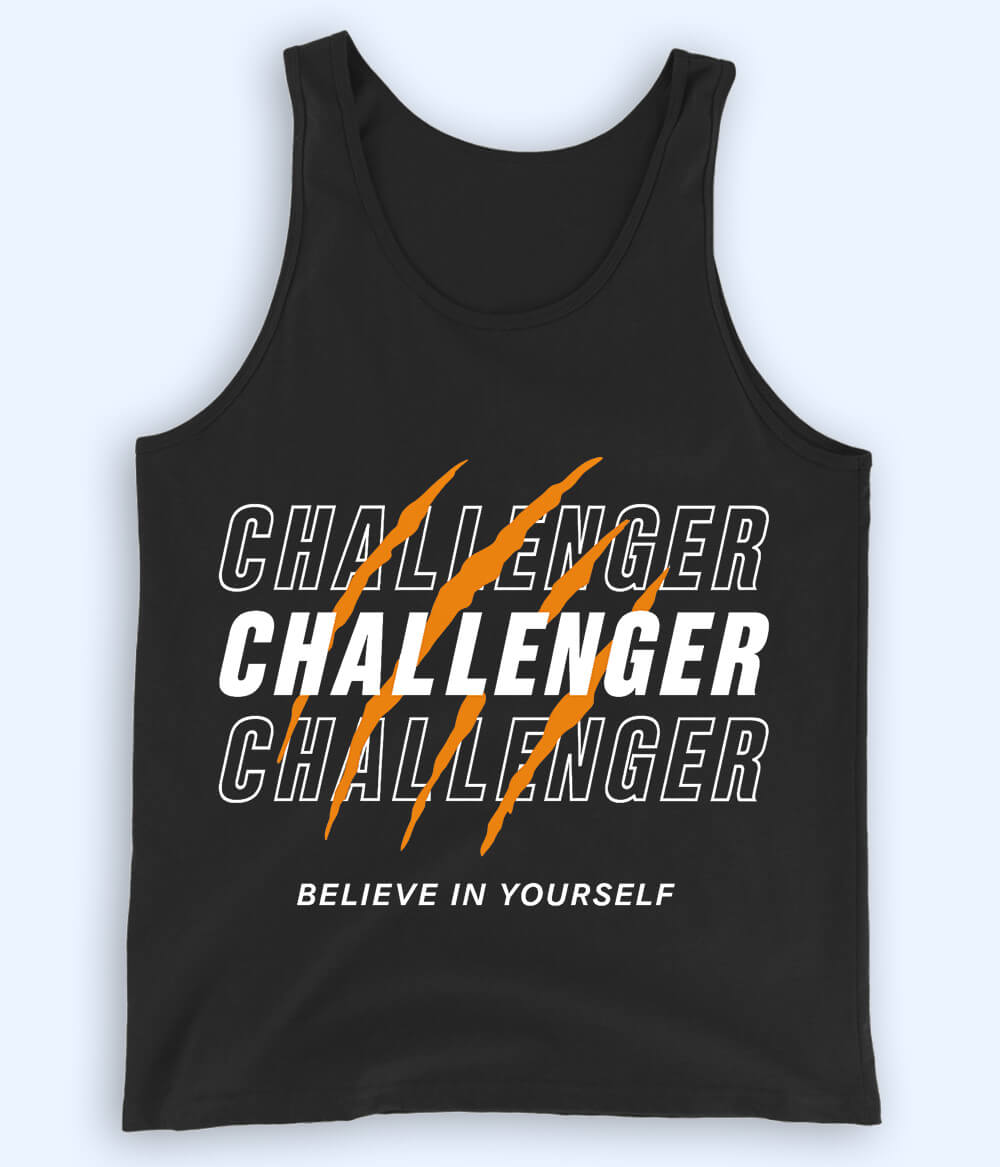 Black Challenge Accepted Tanktop (Unisex)