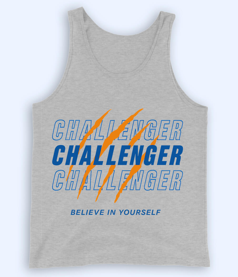 Heather Grey Challenge Accepted Tanktop (Unisex)