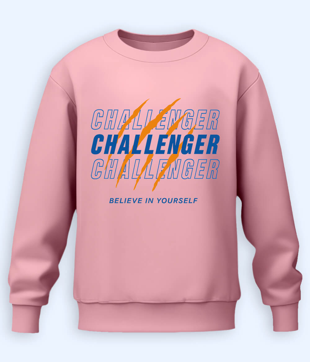 Light Pink Challenge Accepted Sweatshirt (Unisex)