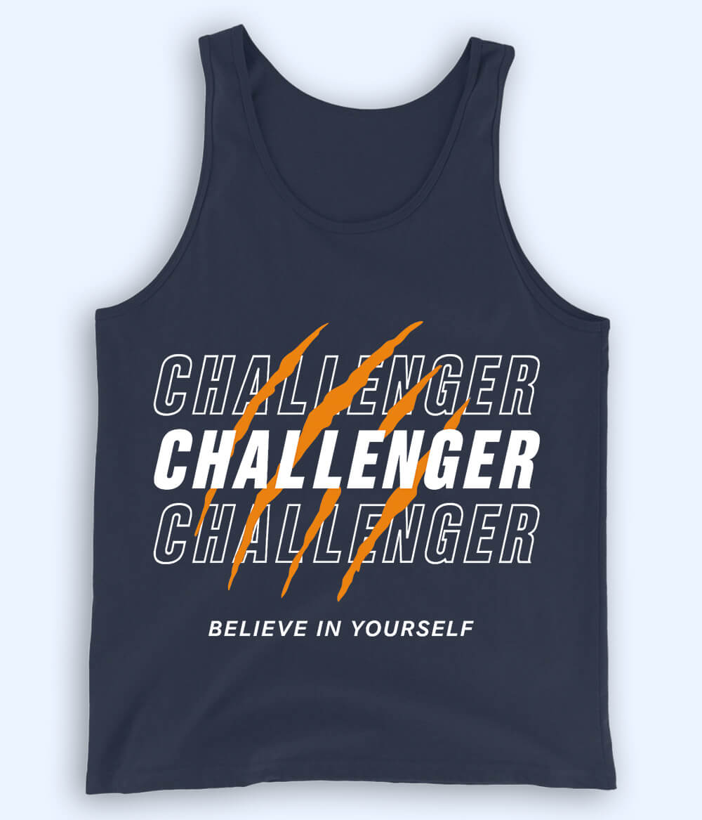 Navy Challenge Accepted Tanktop (Unisex)