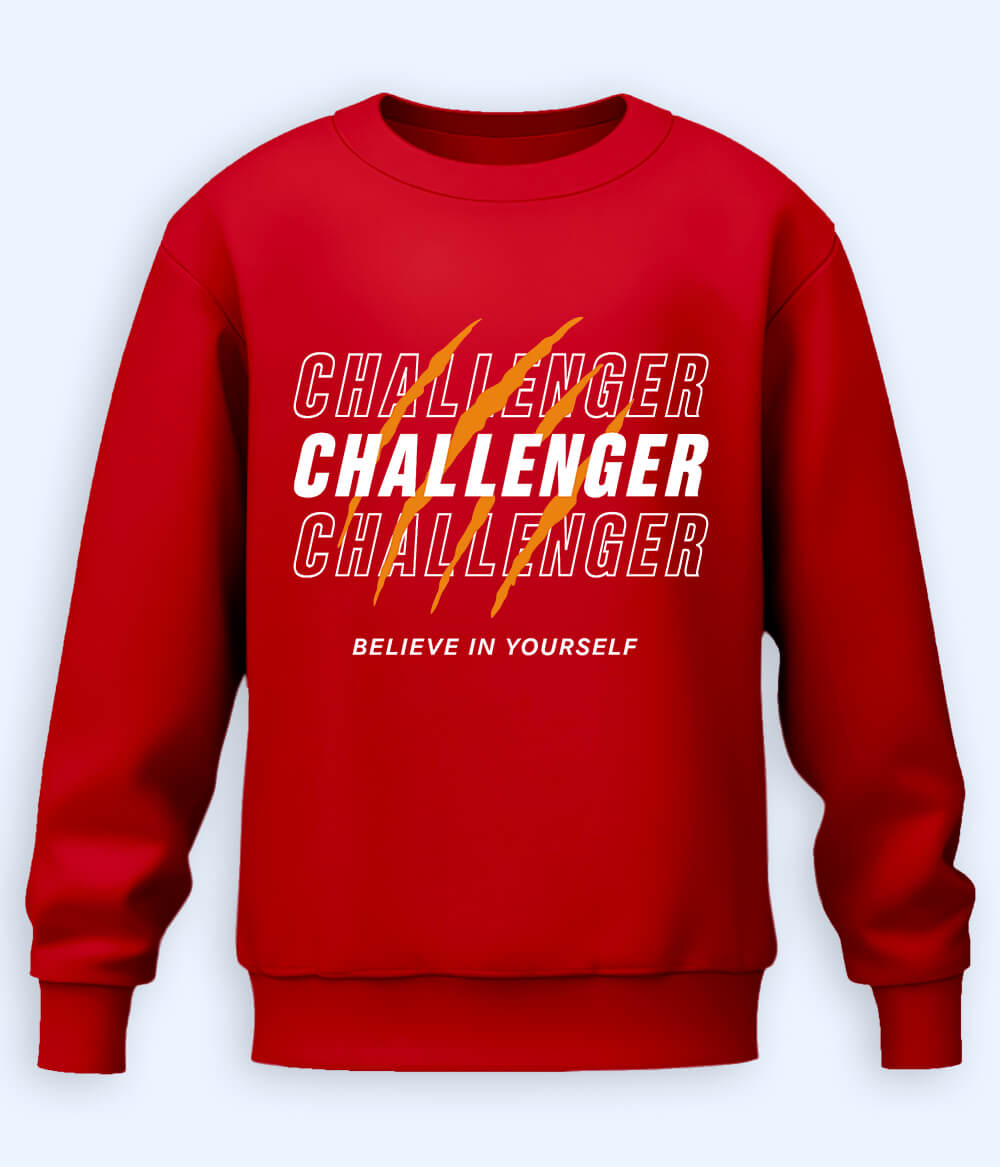 Red Challenge Accepted Sweatshirt (Unisex)