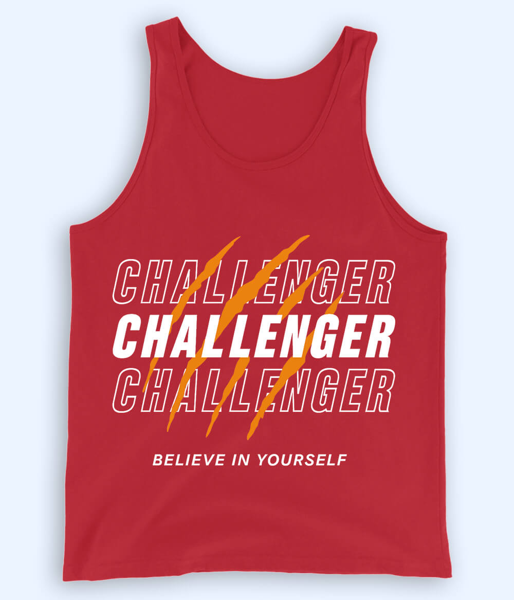 Red Challenge Accepted Tanktop (Unisex)