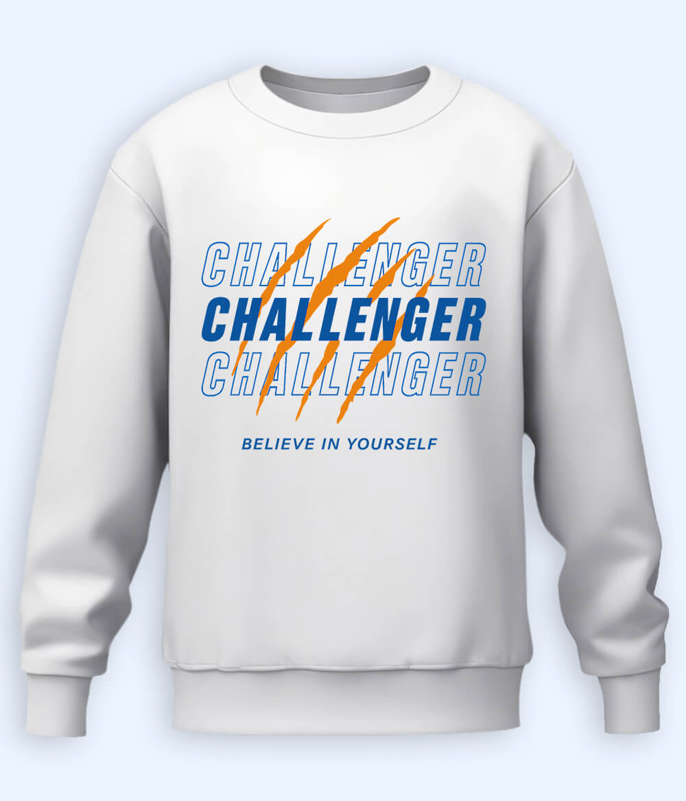 White Challenge Accepted Sweatshirt (Unisex)