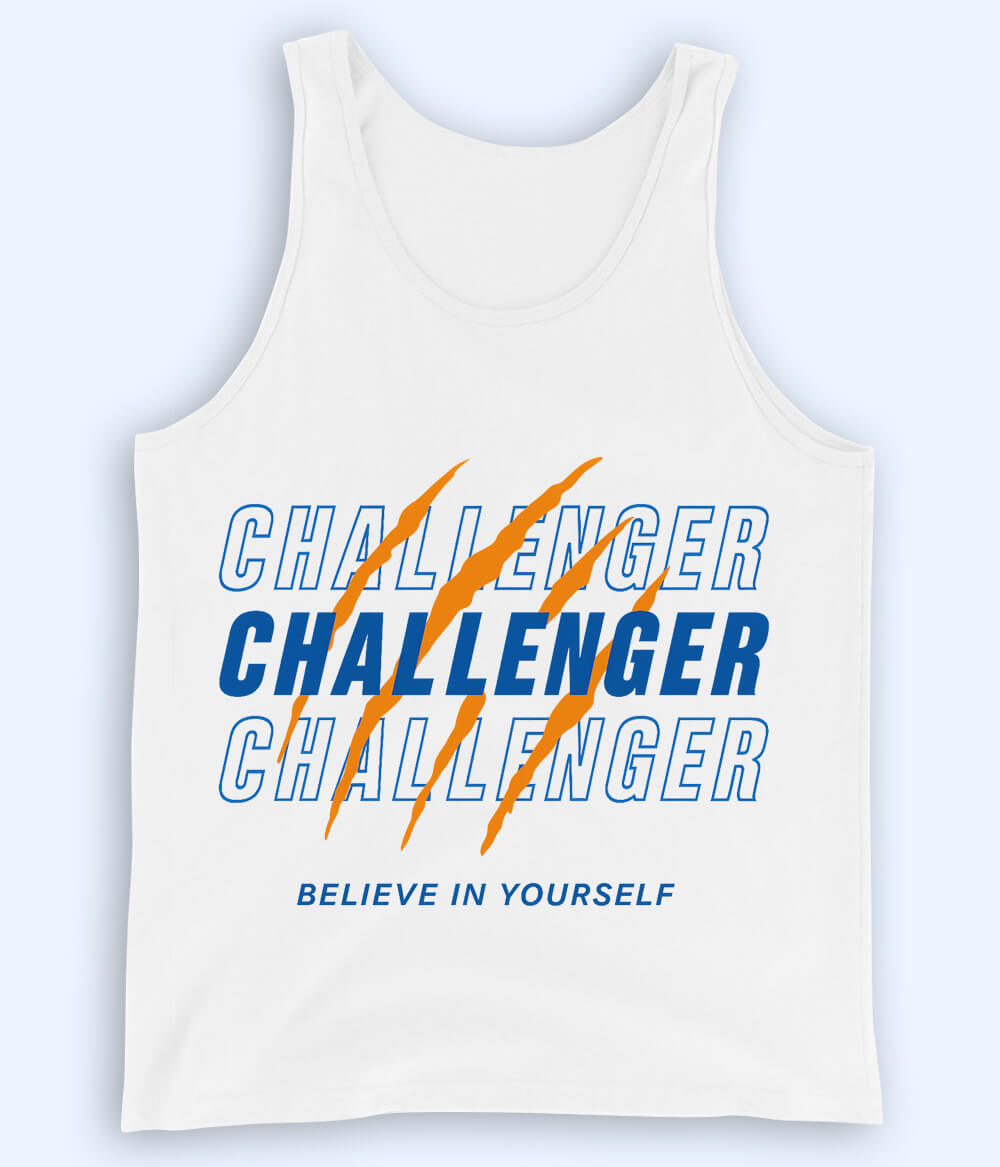 White Challenge Accepted Tanktop (Unisex)