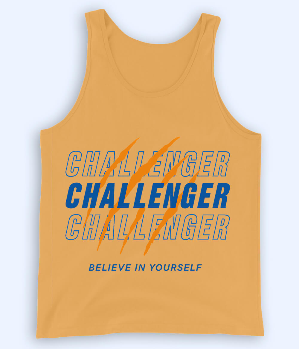 Yellow Challenge Accepted Tanktop (Unisex)