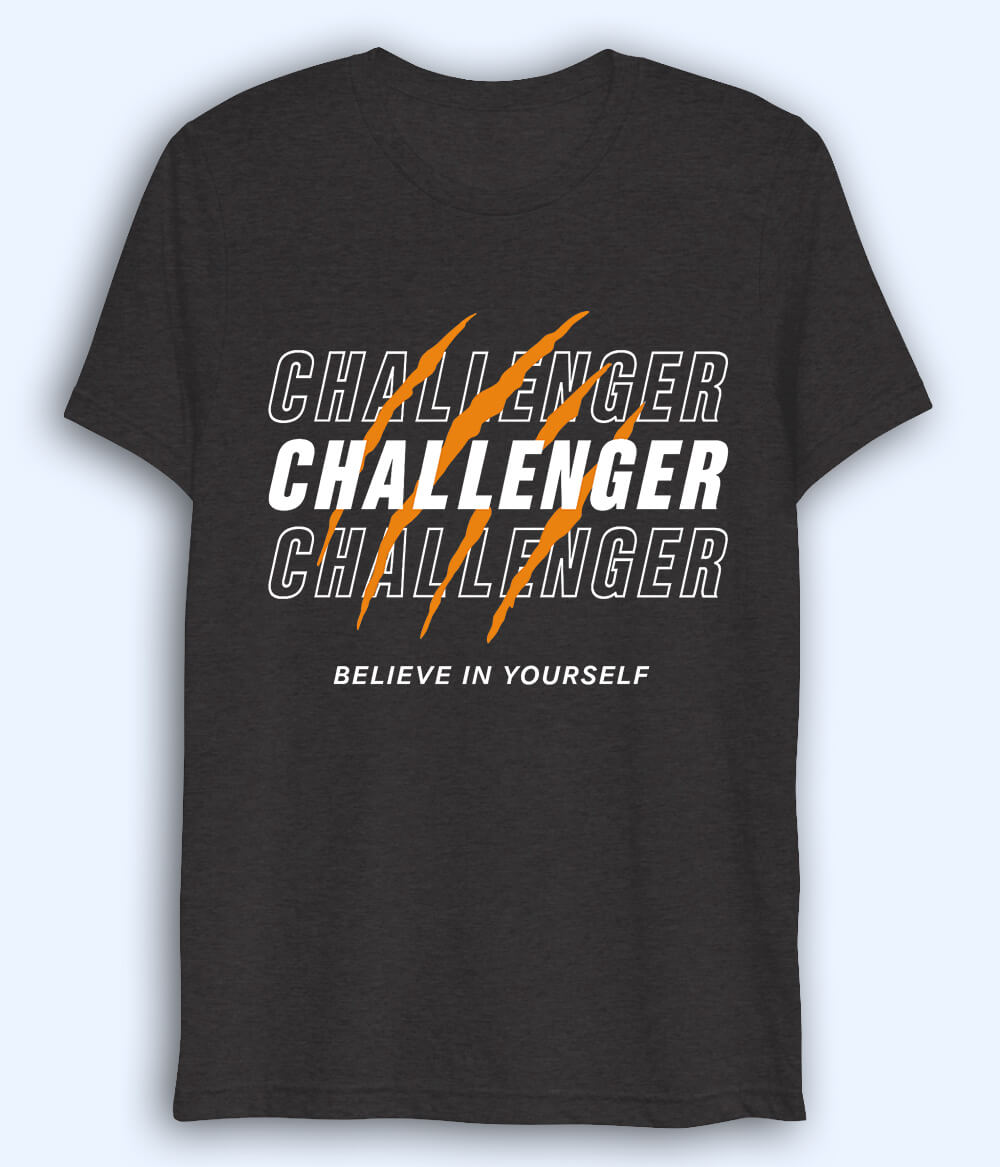 Charcoal Grey Challenger Dri Fit T-Shirt (Unisex)