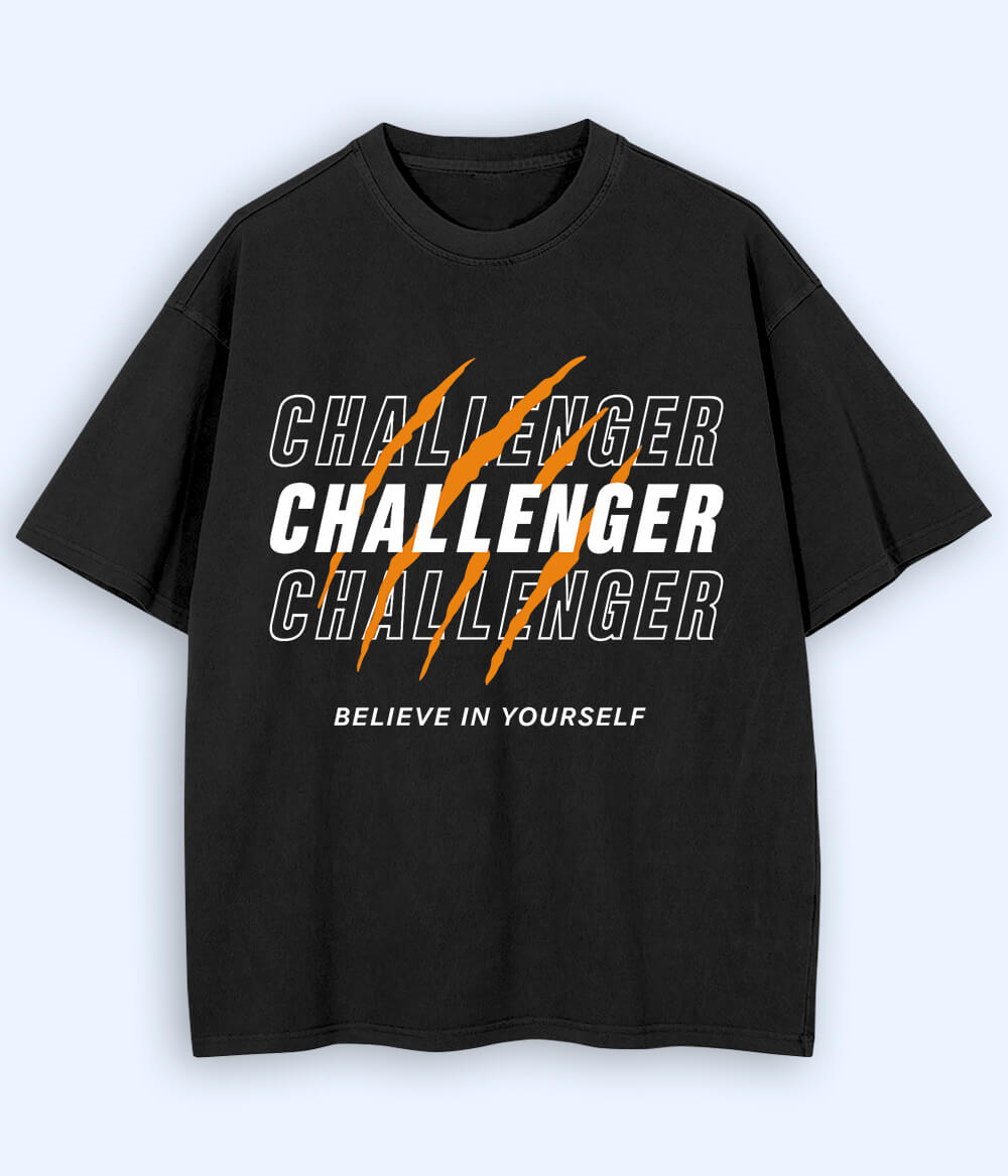 Black Challenger Oversized T-Shirt (Unisex)