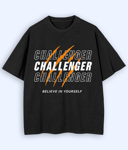 Black Challenger Oversized T-Shirt (Unisex)