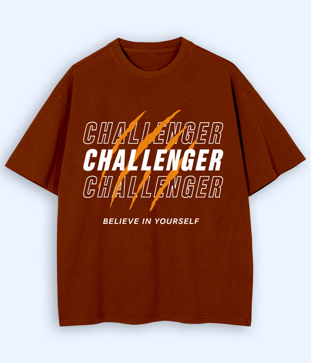 Brown Challenger Oversized T-Shirt (Unisex)