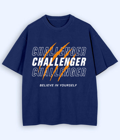 Navy Challenger Oversized T-Shirt (Unisex)