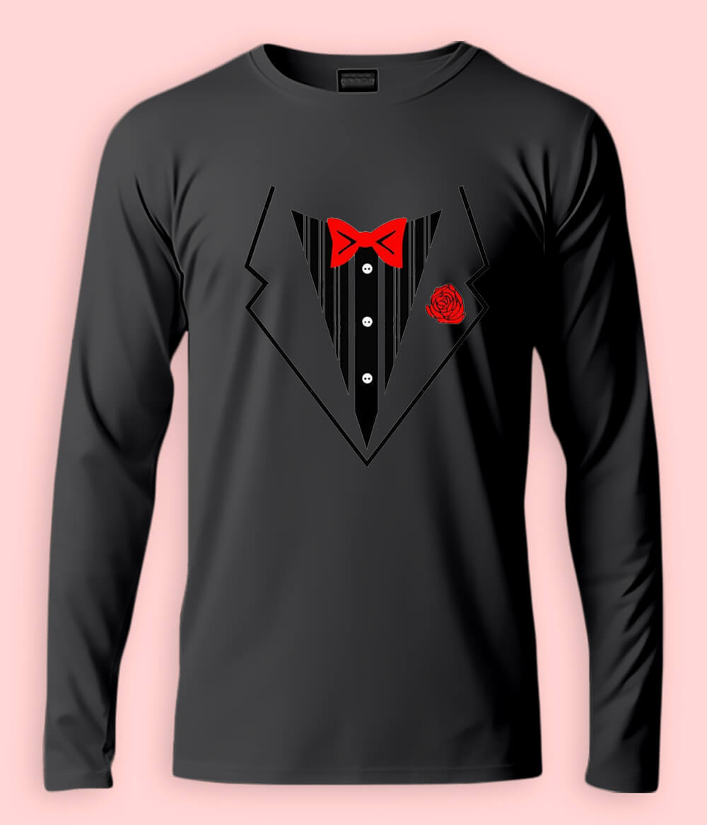 Long Sleeve Tuxedo Tee