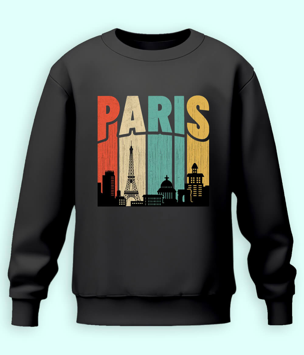 Sweatshirt Paris France With The Eiffel Tower (Unisex)