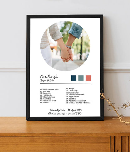 Chords & Colors Frame | Personalized Song Lyrics Frames