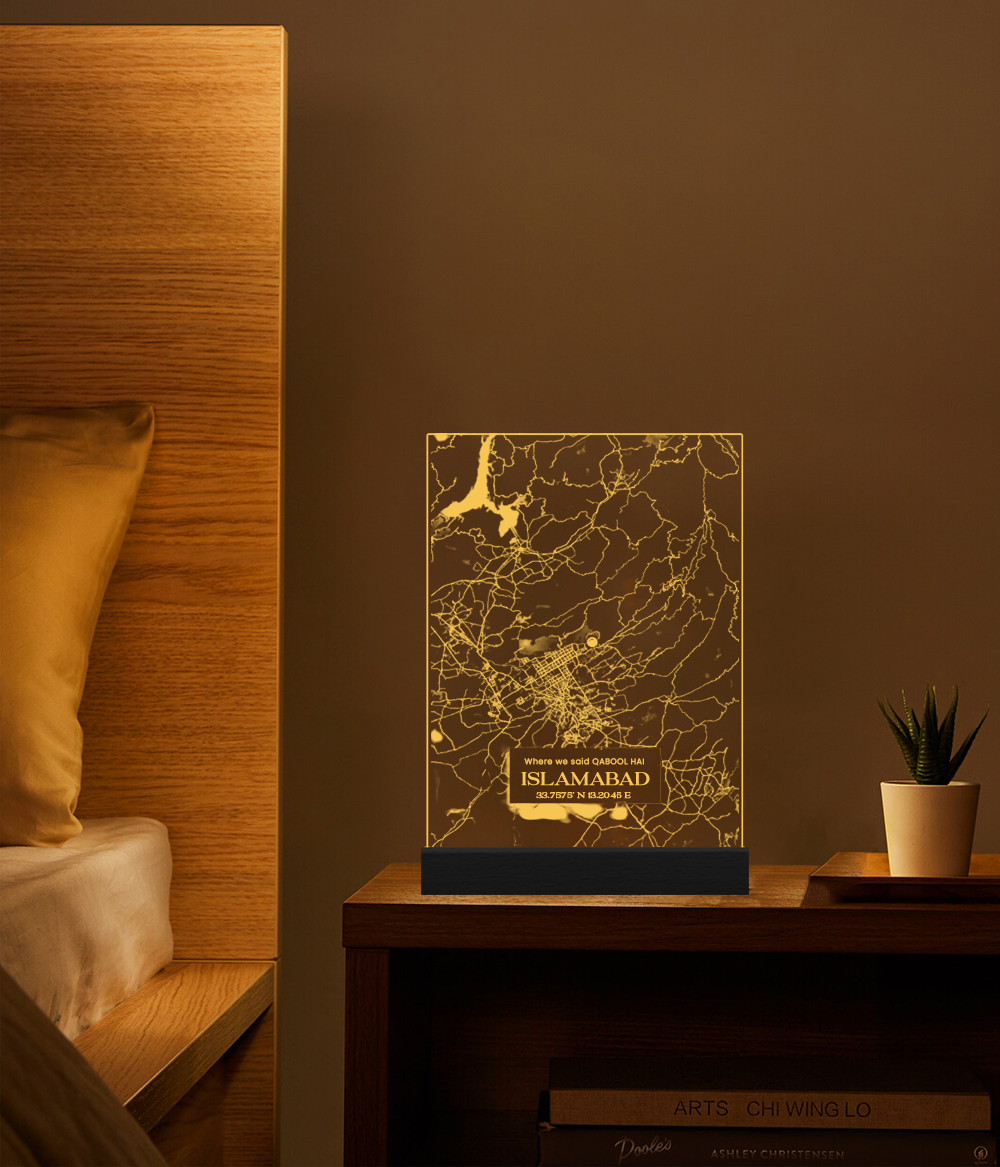 City Map Lamp (Customizable)