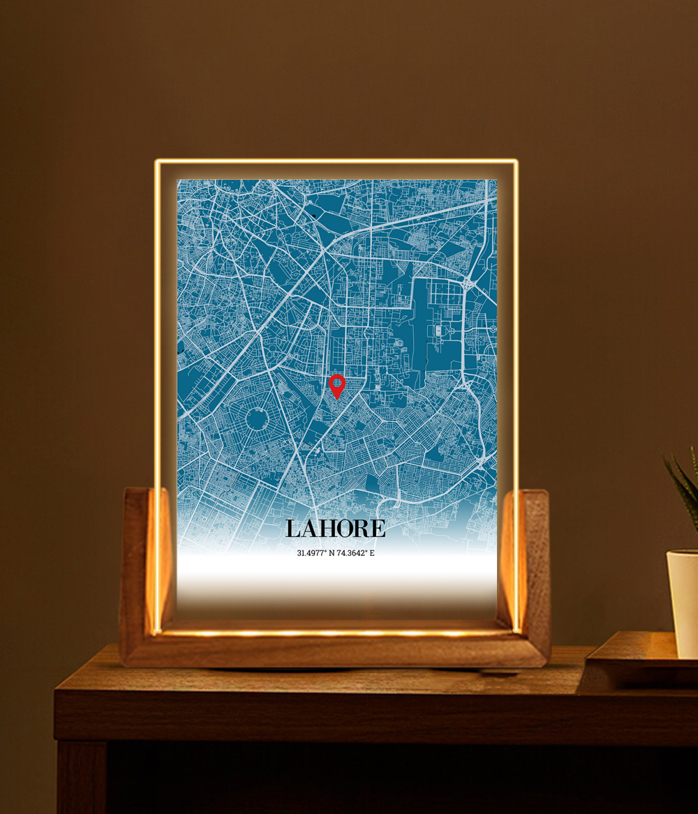City Map Lamp (Customizable)