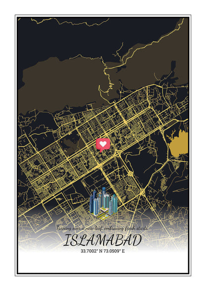 City Map Poster Islamabad - Customizable 
