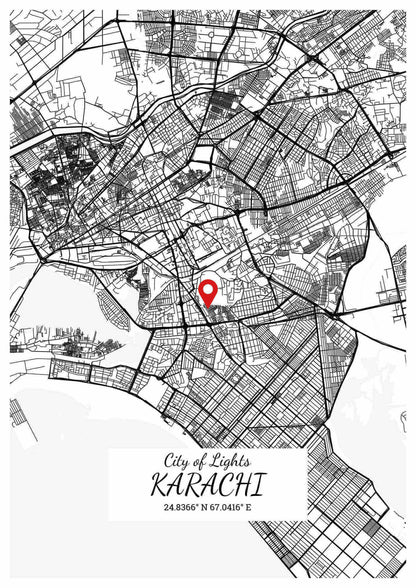 City Map Poster Karachi