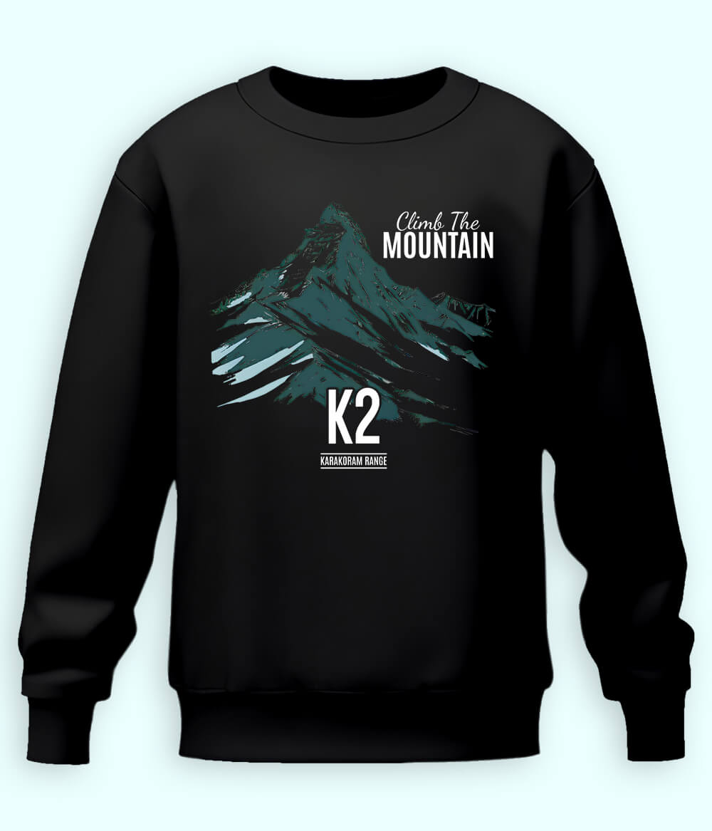 Climb the Mountain Black Sweatshirt (Unisex)