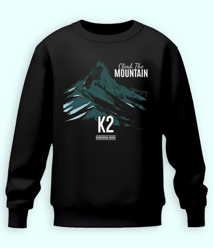 Climb the Mountain Black Sweatshirt (Unisex)