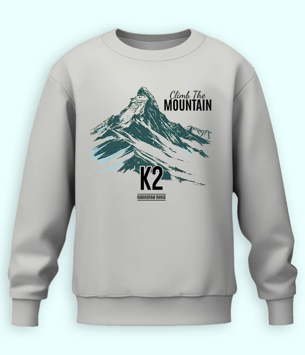 Climb the Mountain Heather Grey Sweatshirt (Unisex)