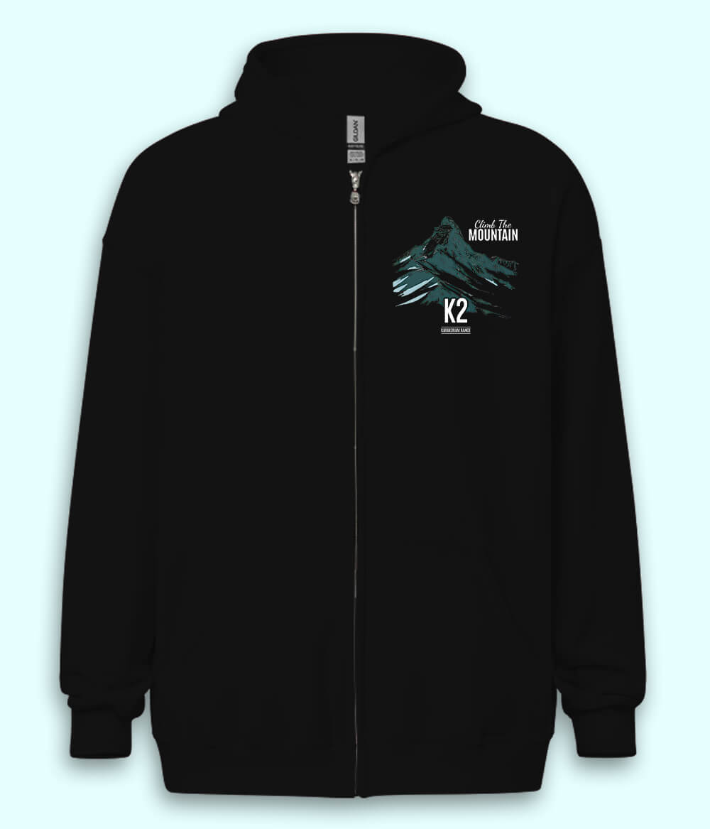 Climb the Mountain Zipper Hoodie (Unisex)