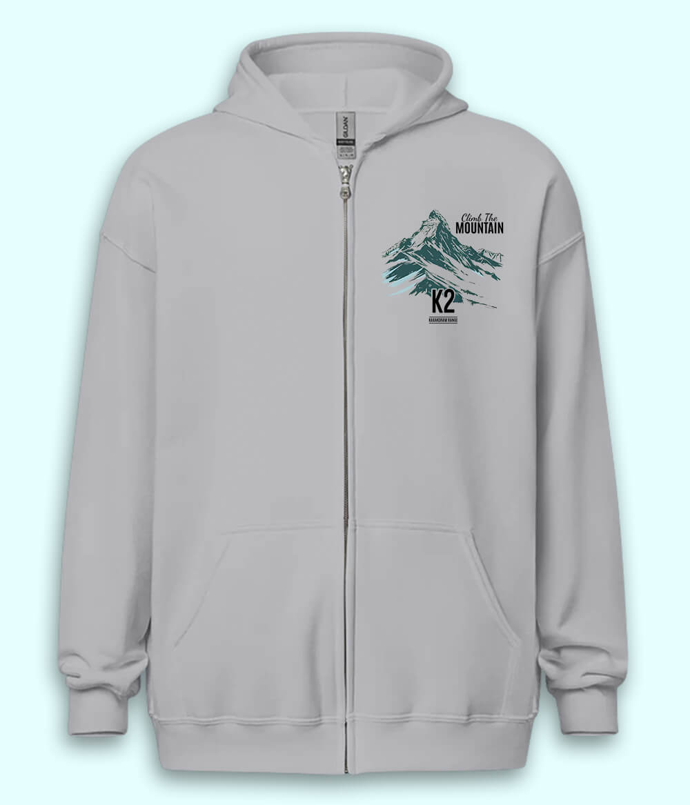Climb the Mountain Zipper Hoodie (Unisex)