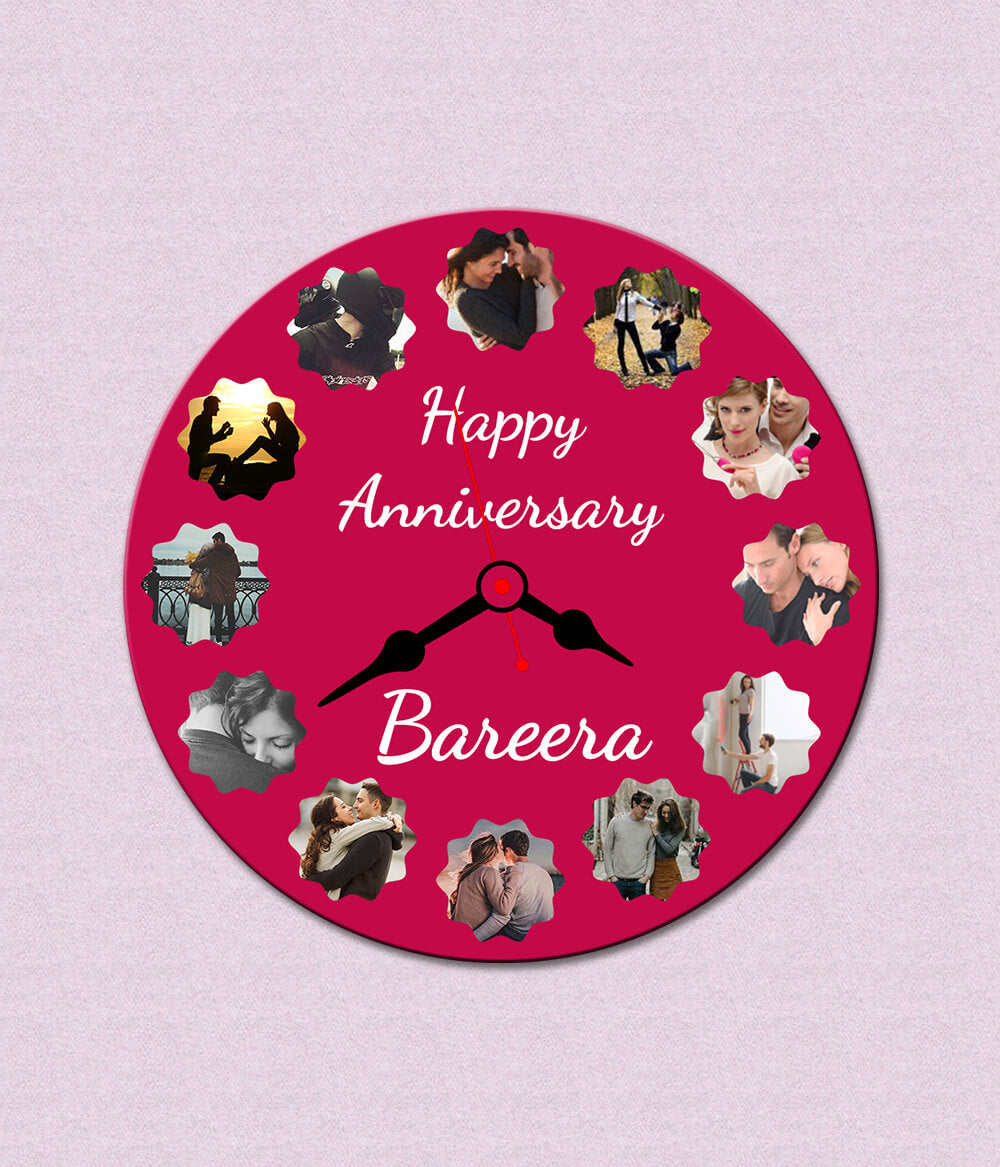 Couple Room Clock with Photos (Customizable)