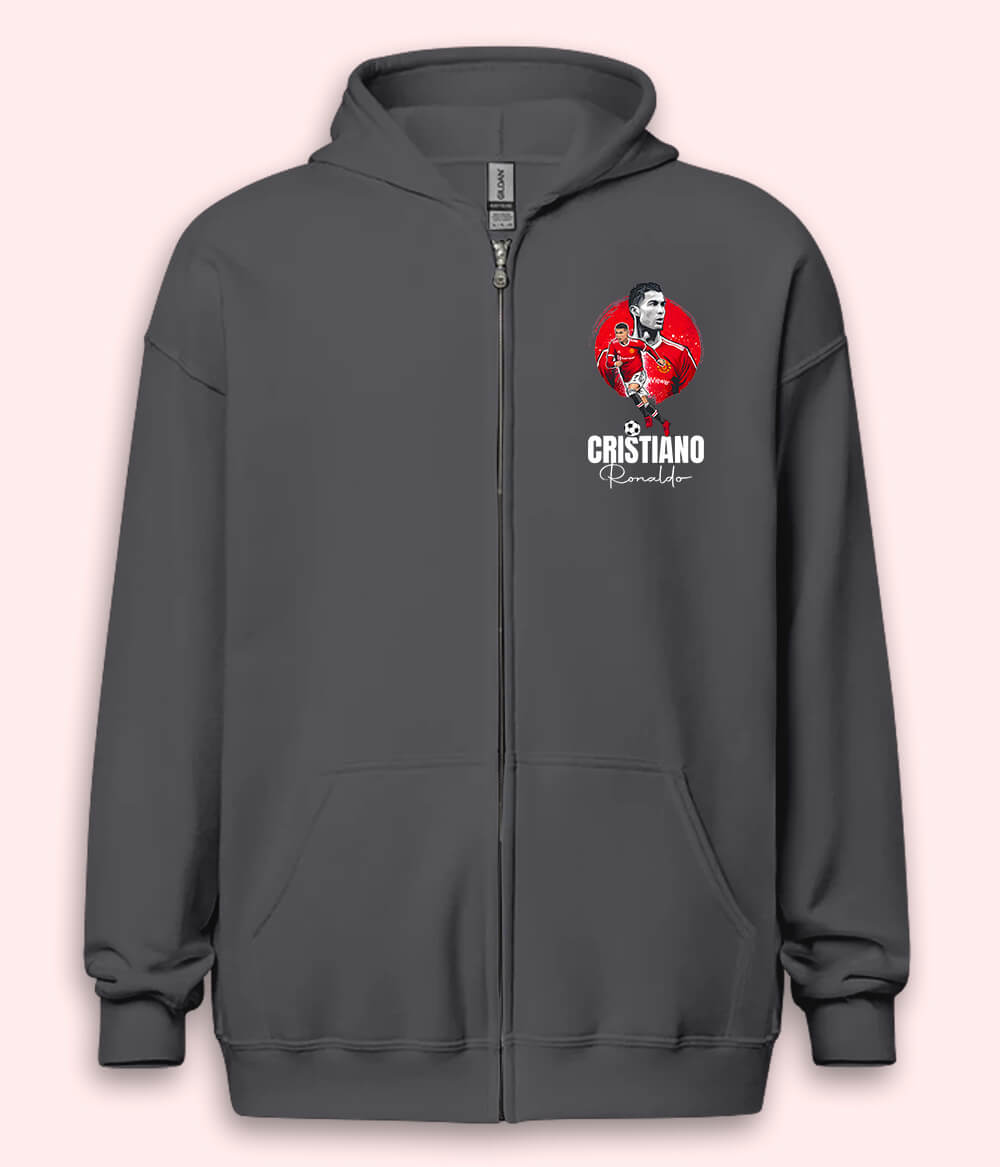 Cristiano Ronaldo Manchester United Zipper Hoodie