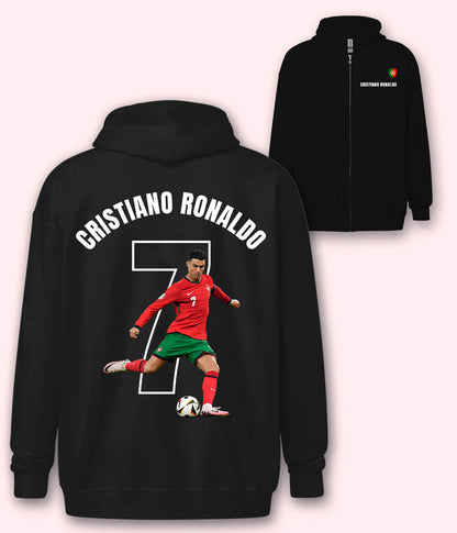 Cristiano Ronaldo Portugal Graphic Zipper Hoodie
