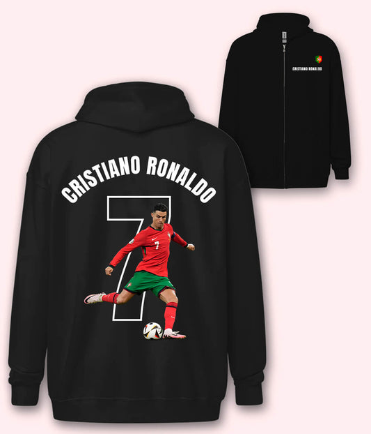 Cristiano Ronaldo Portugal Graphic Zipper Hoodie