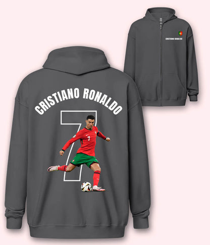Cristiano Ronaldo Portugal Graphic Zipper Hoodie