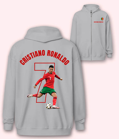 Cristiano Ronaldo Portugal Graphic Zipper Hoodie