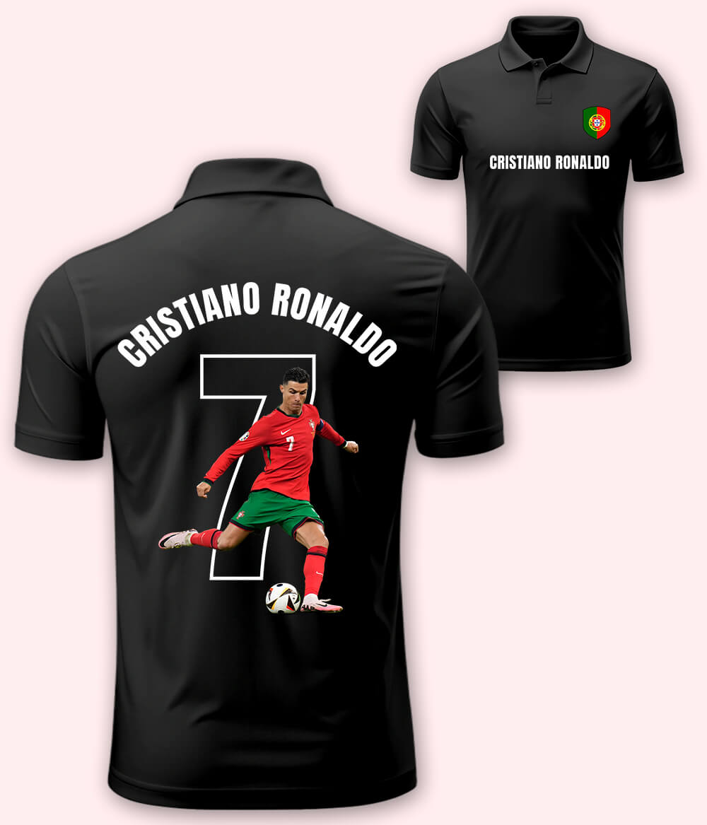 Cristiano Ronaldo Portugal Soccer Polo T-Shirt