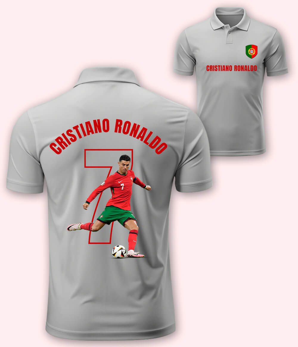 Cristiano Ronaldo Portugal Soccer Polo T-Shirt