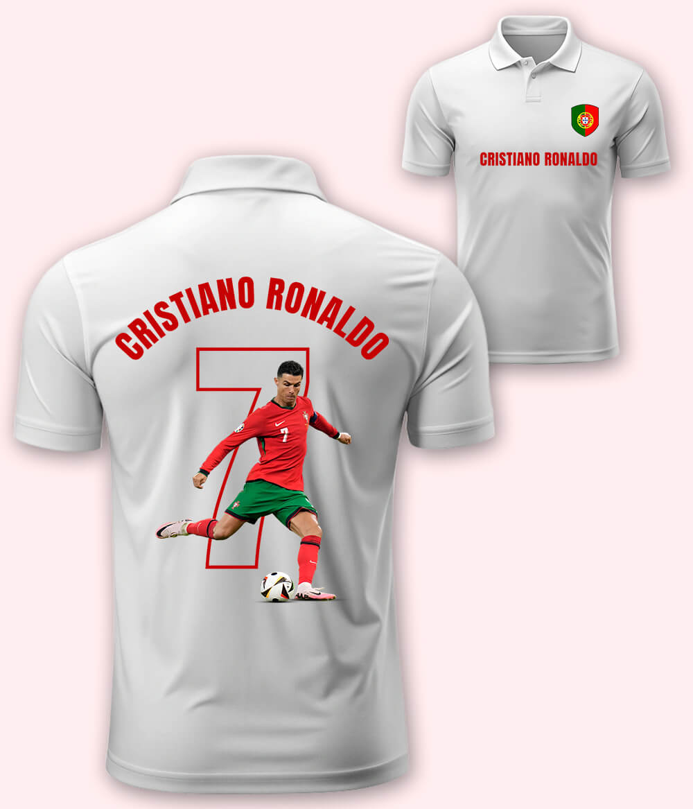 Cristiano Ronaldo Portugal Soccer Polo T-Shirt