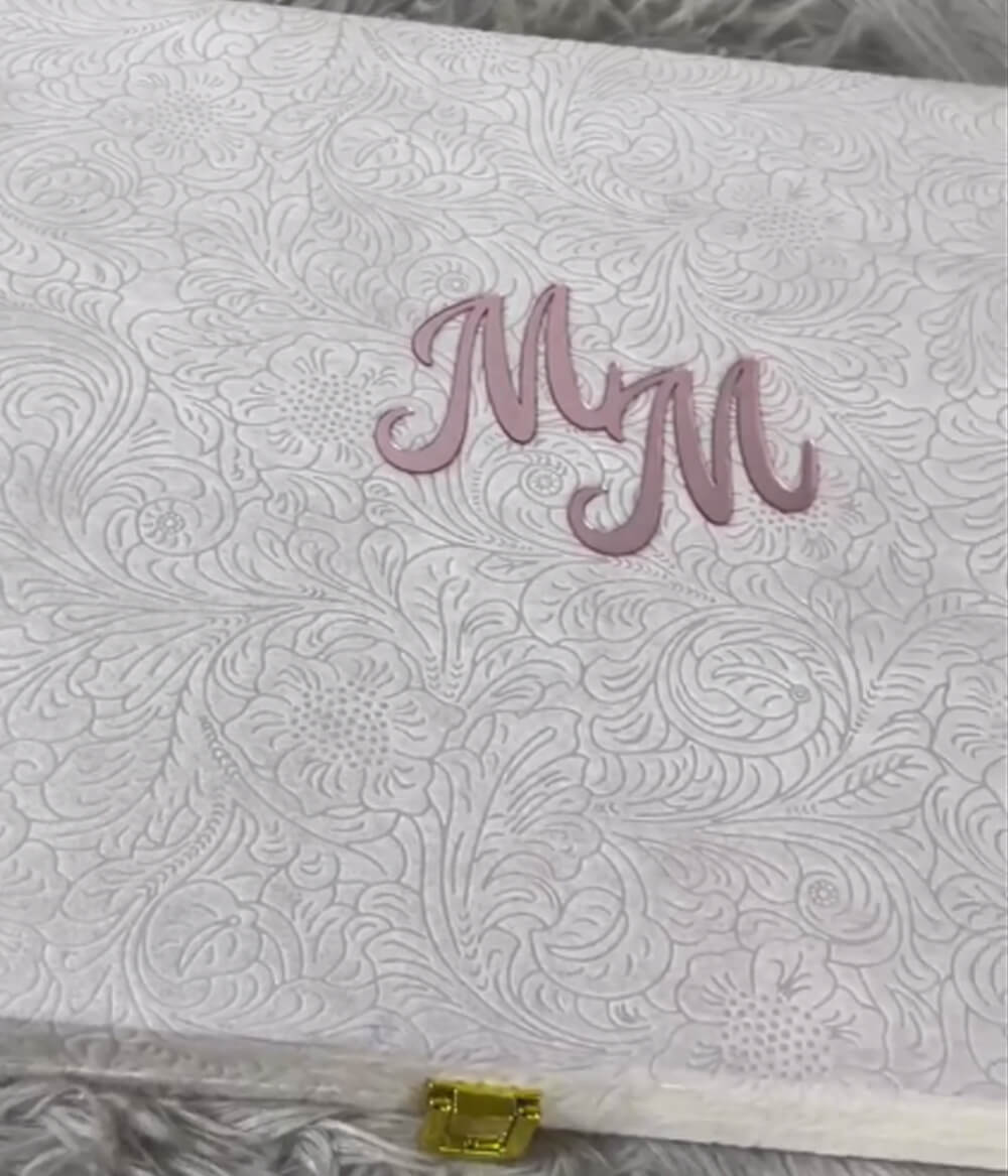 Custom Acrylic Wedding Book – Nikkah Book Pen and Box from Top