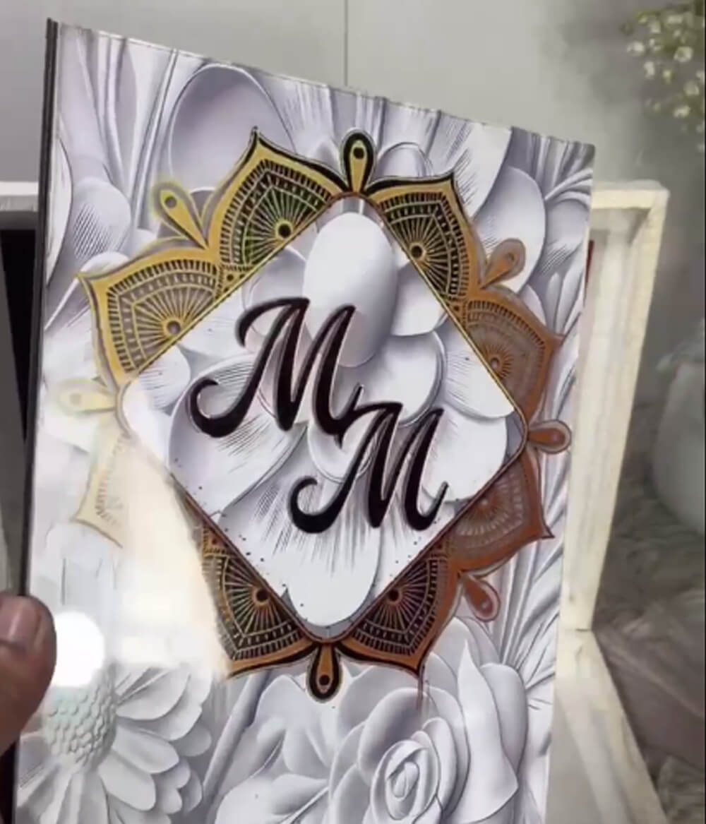 Custom Acrylic Wedding Book –  Front Page