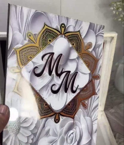 Custom Acrylic Wedding Book –  Front Page