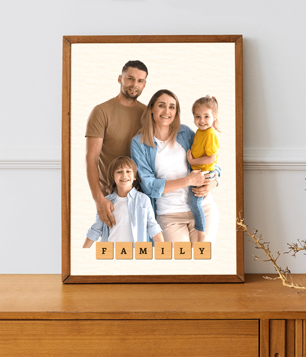 Custom Scrabble Name Photo Frame