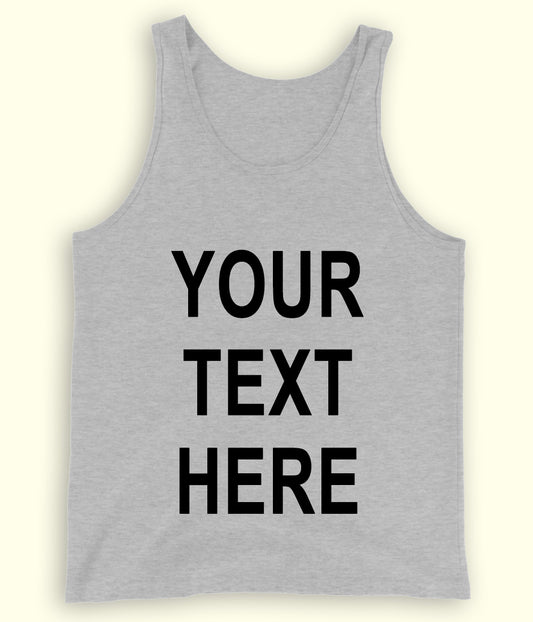 Custom Text Sleeveless Tanktop (Unisex)