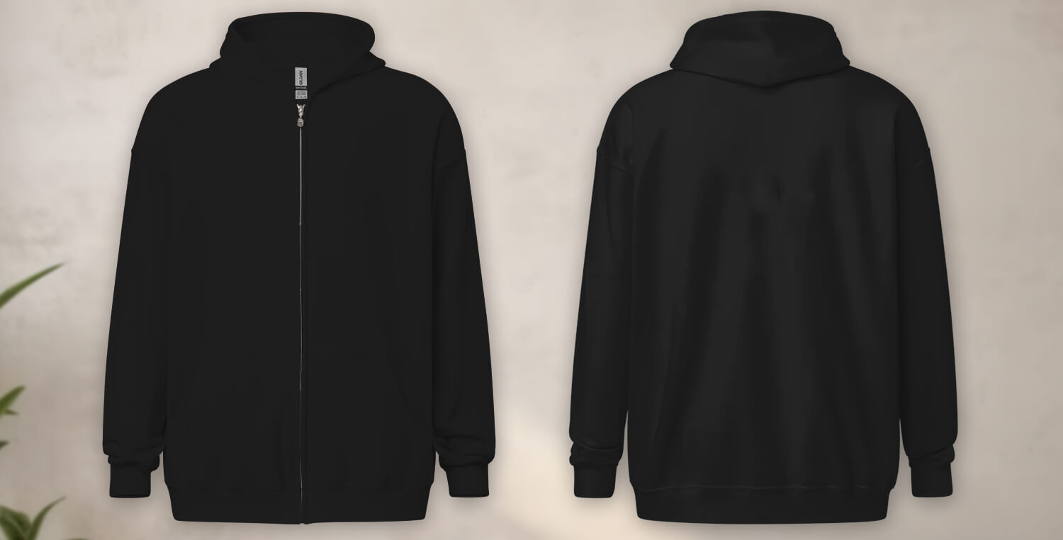 Custom-Zipper-Hoodie-Black