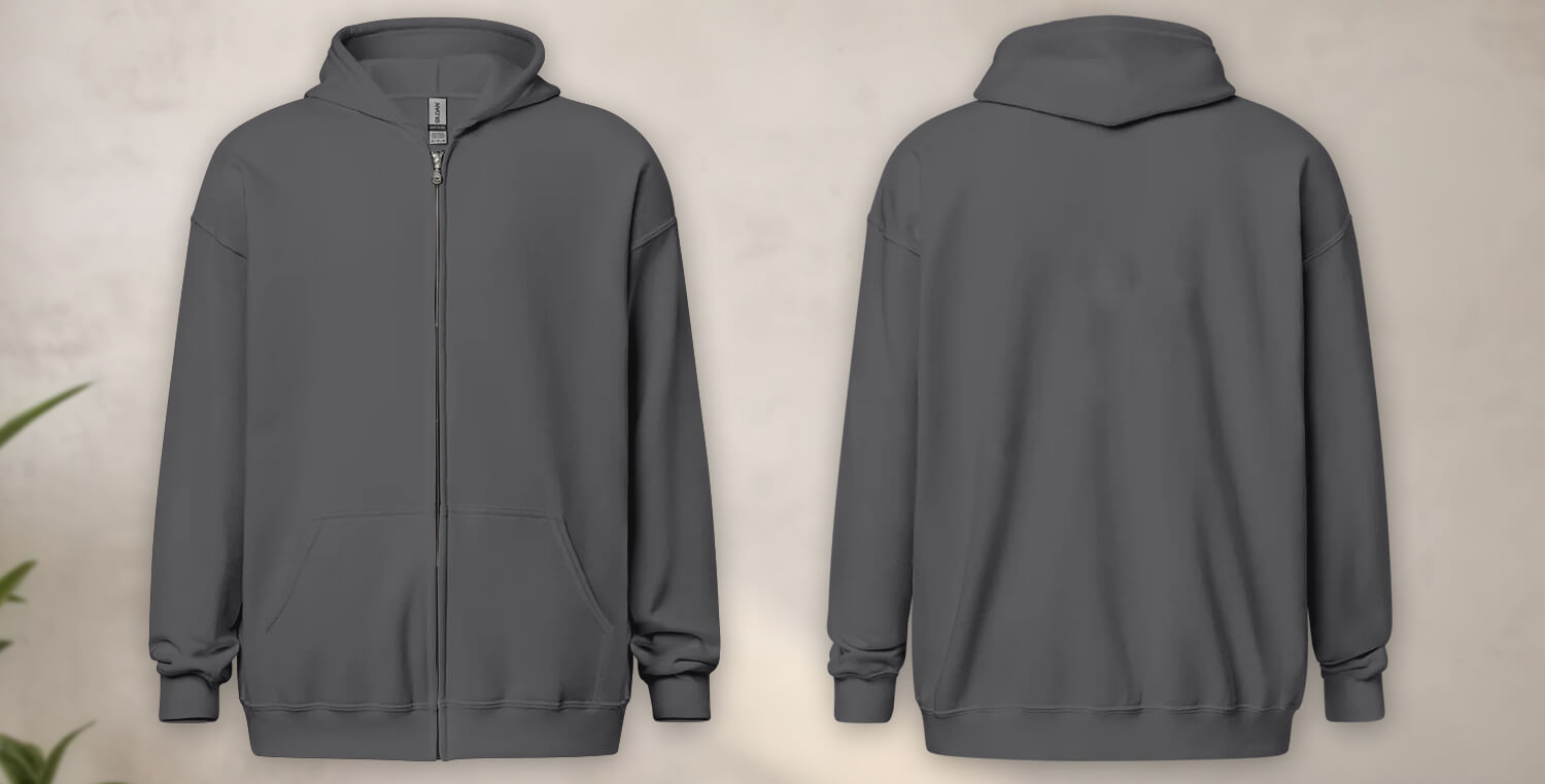 Custom-Zipper-Hoodie-Charcoal-Grey