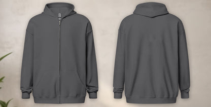 Custom-Zipper-Hoodie-Charcoal-Grey