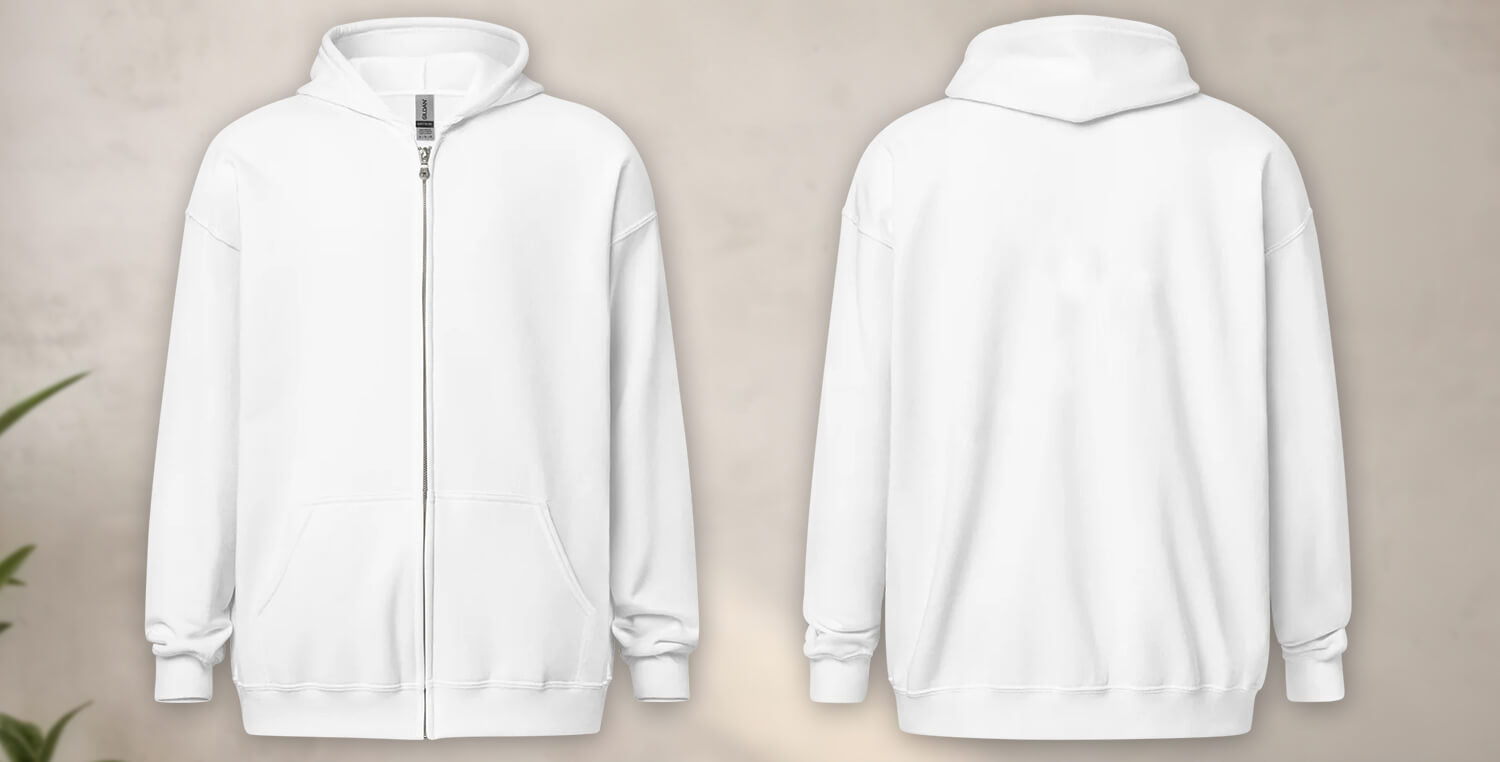 Custom-Zipper-Hoodie-White