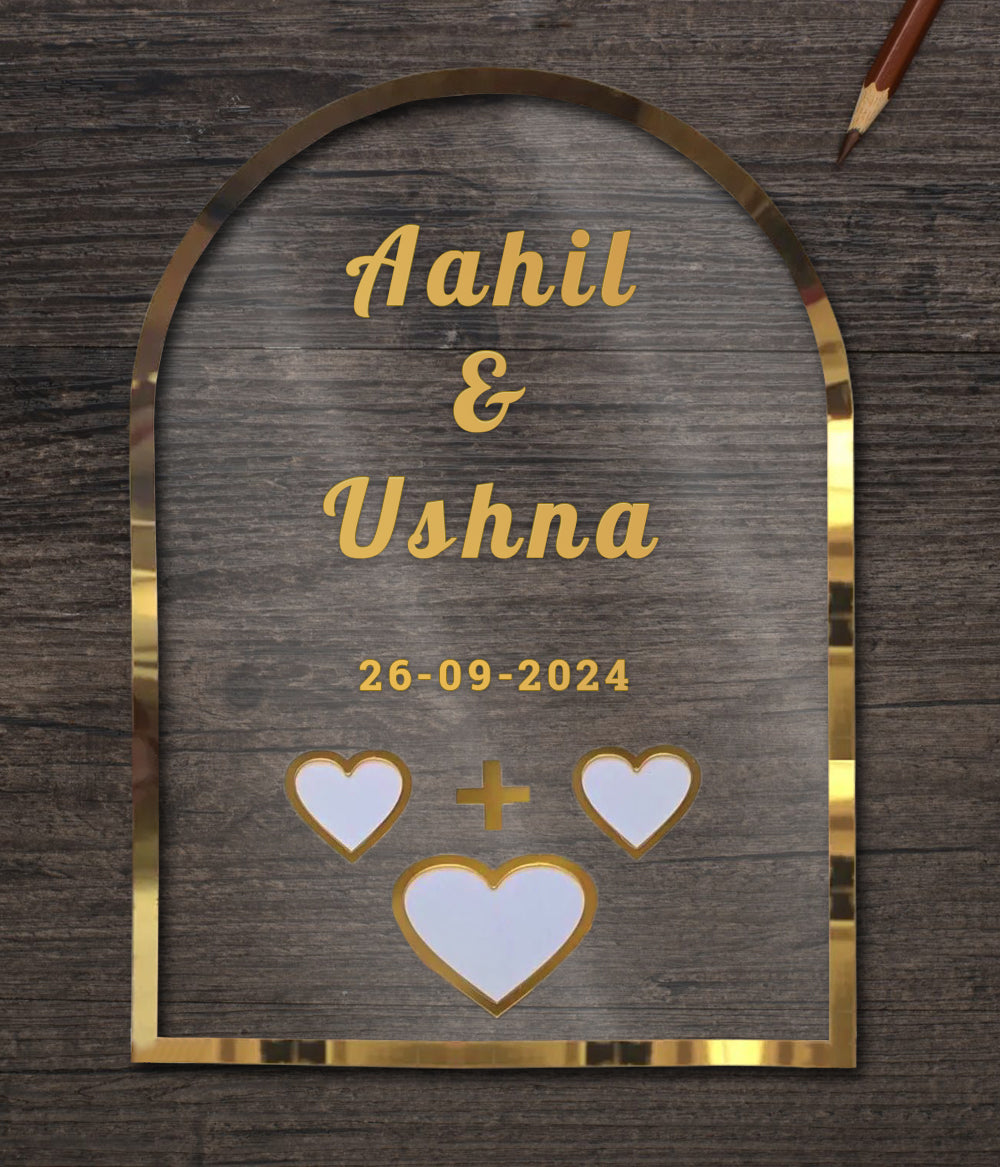 Custom Couples Nikah Thumb Impression Board