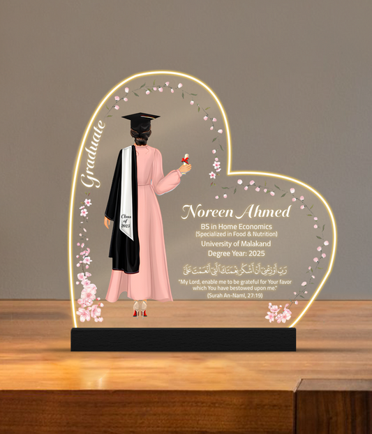 Custom Graduation Acrylic LED Lamp for Students (Customizable)