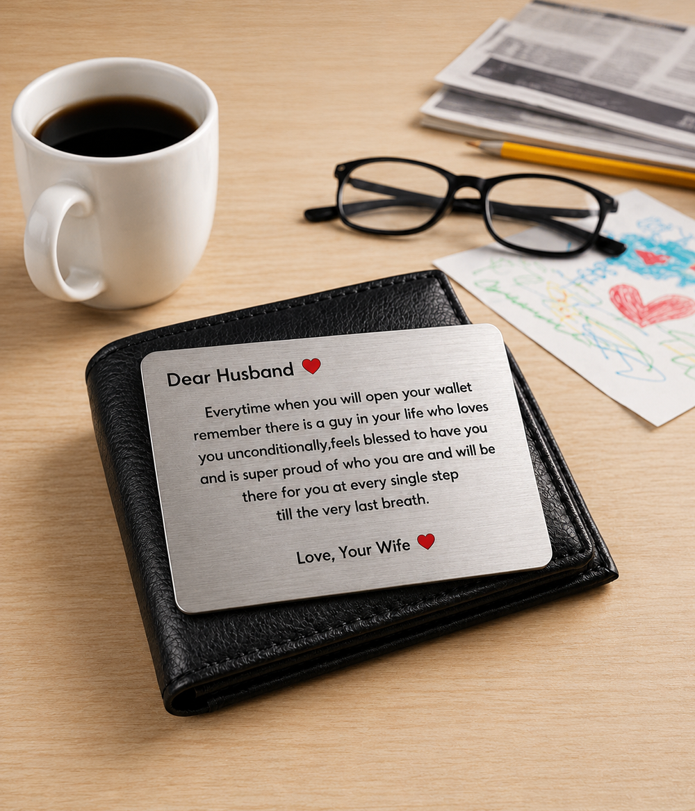 Custom Metal Wallet Card Gift for Husband