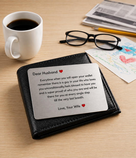 Custom Metal Wallet Card Gift for Husband