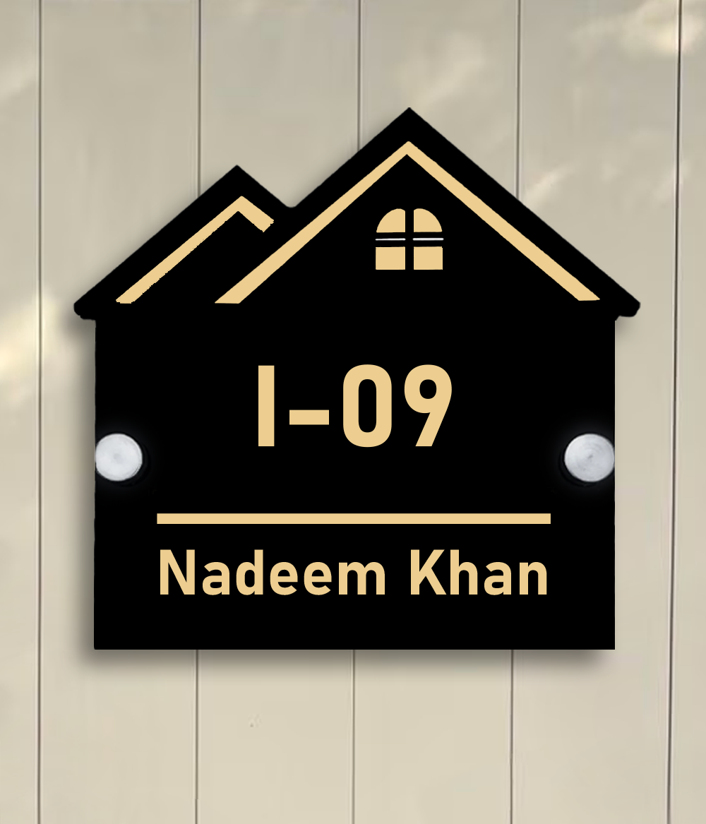 Custom Modern Door Name Plate